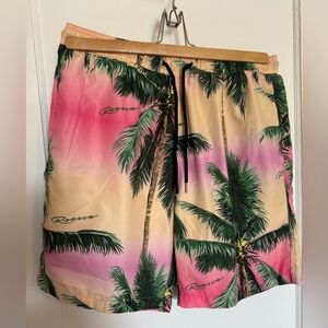 Reason Tropical Pink and Green Men's Swim Shorts